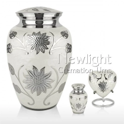 White Lotus Flower (3inch Heart)-2
