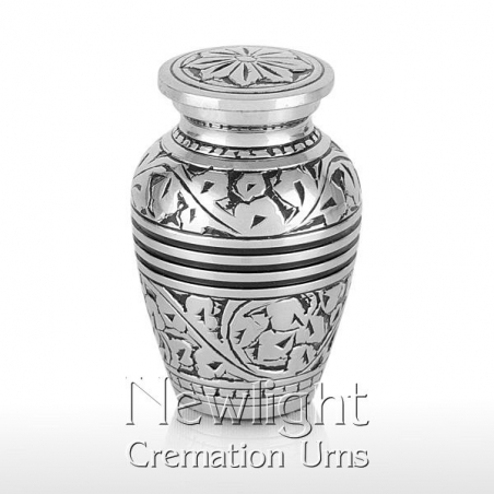 Silver Leaf Mini Urn (3inch)