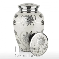 White Lotus Flower Urn -0