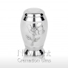 White Pearl Rose Mini Urn (3inch)
